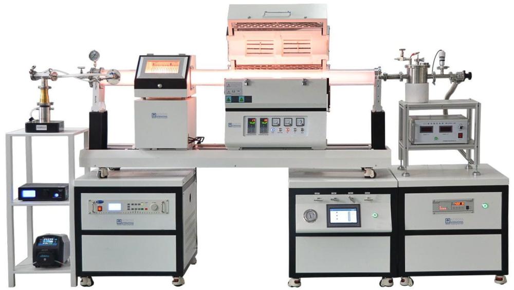 1200°C PE/CVD Furnace w/ RF Generator, Gas Mix Pumping System