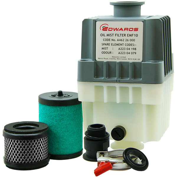 DualStage Exhaust Mist/Odour Filter for Edwards RV8 Pumps