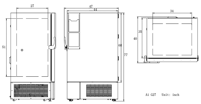 G27 Freezer Dimensions