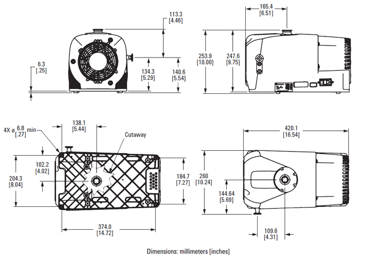 Agilent IDP7 5.4 Cfm OilFree Compact Dry Scroll Pump