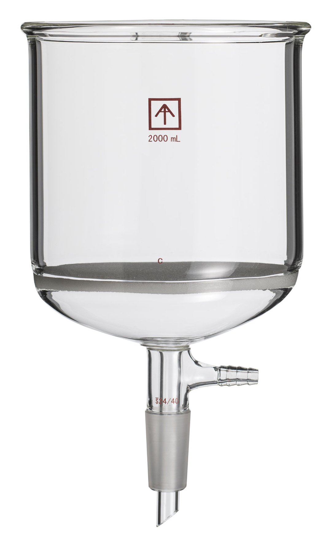 Ai 24/40 Heavy Wall 2000mL Buchner Funnel w/ 4080 Micron Frit