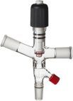 Ai 24/40 Single Cow Adapter w/ PTFE Valve & Viton Gaskets