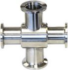 KF25/NW25 St 4-Way Cross Flange for Secure Vacuum Connection