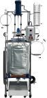 100 liter, single or dual-jacketed glass reactor system with explosion proof motor and controller