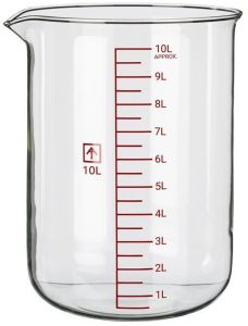 Ai 10L Heavy Wall Glass Beaker for 11" Heated Plates