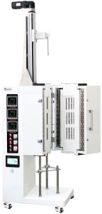 Bridgman Crystal Growth Furnace 1200C 3-Zone with Kanthal Heating Elements & Swing-Open Chamber 60-100mm