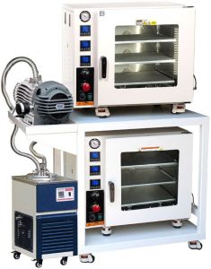 2 Vacuum Oven Package with 3.2 cubic feet with with Cart, Cold Trap, Pump