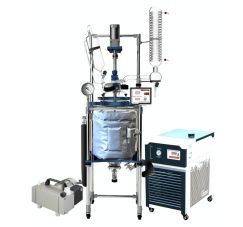 Ai 20L Single or Dual Jacketed Glass Reactor w/ Chiller & Welch Pump