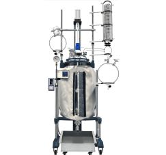 200 liter non-jacketed glass reactor with 200 centigrade heating jacket