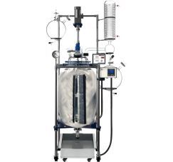 100 liter non-jacketed glass reactor with 200 centigrade heating jacket