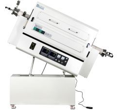 1500C 80mm OD 1-3 Zone Rotary & Tilting Top-Open Tube Furnace