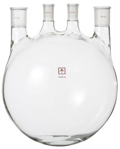 Ai 24/40 34/45 Heavy Wall 10L Round Bottom 4-Neck Flask