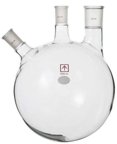 Ai 24/40 34/45 Heavy Wall 5L Round Bottom 3-Neck Flask